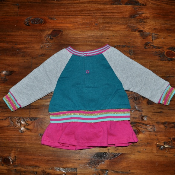 New CAT & JACK Varsity A-Line Dress & Diaper Cover - Picture 6 of 7